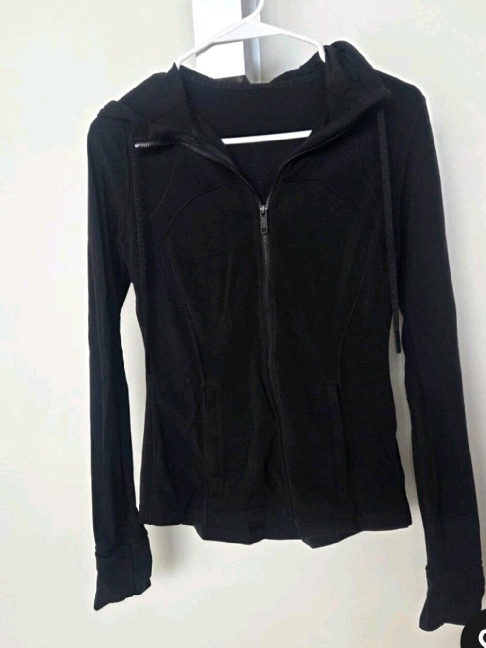 Lululemon Black Hooded Full Zip Degine Jacket Size 4 Women's - Picture 3 of 4